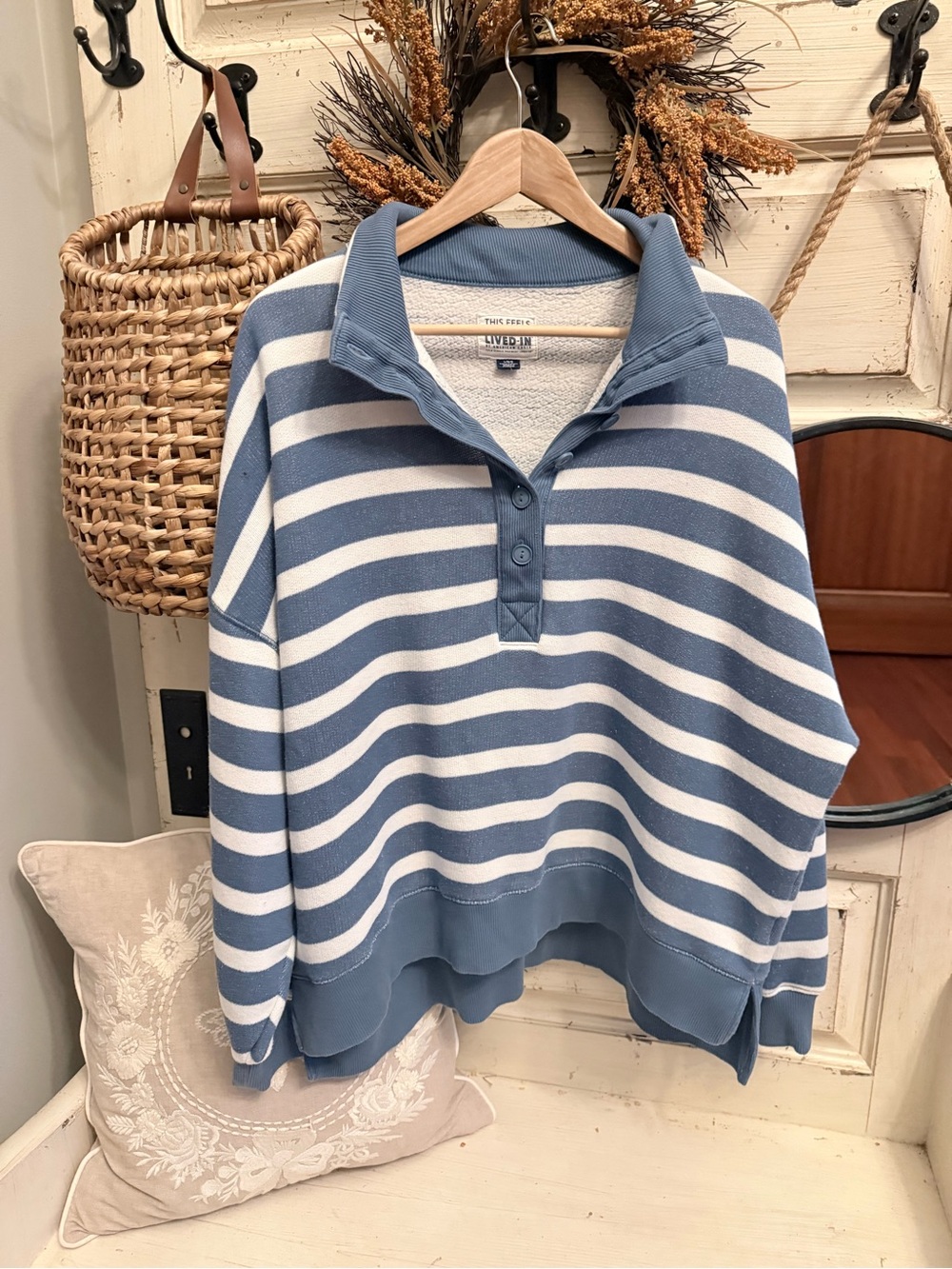 Rugby stripe sweatshirt